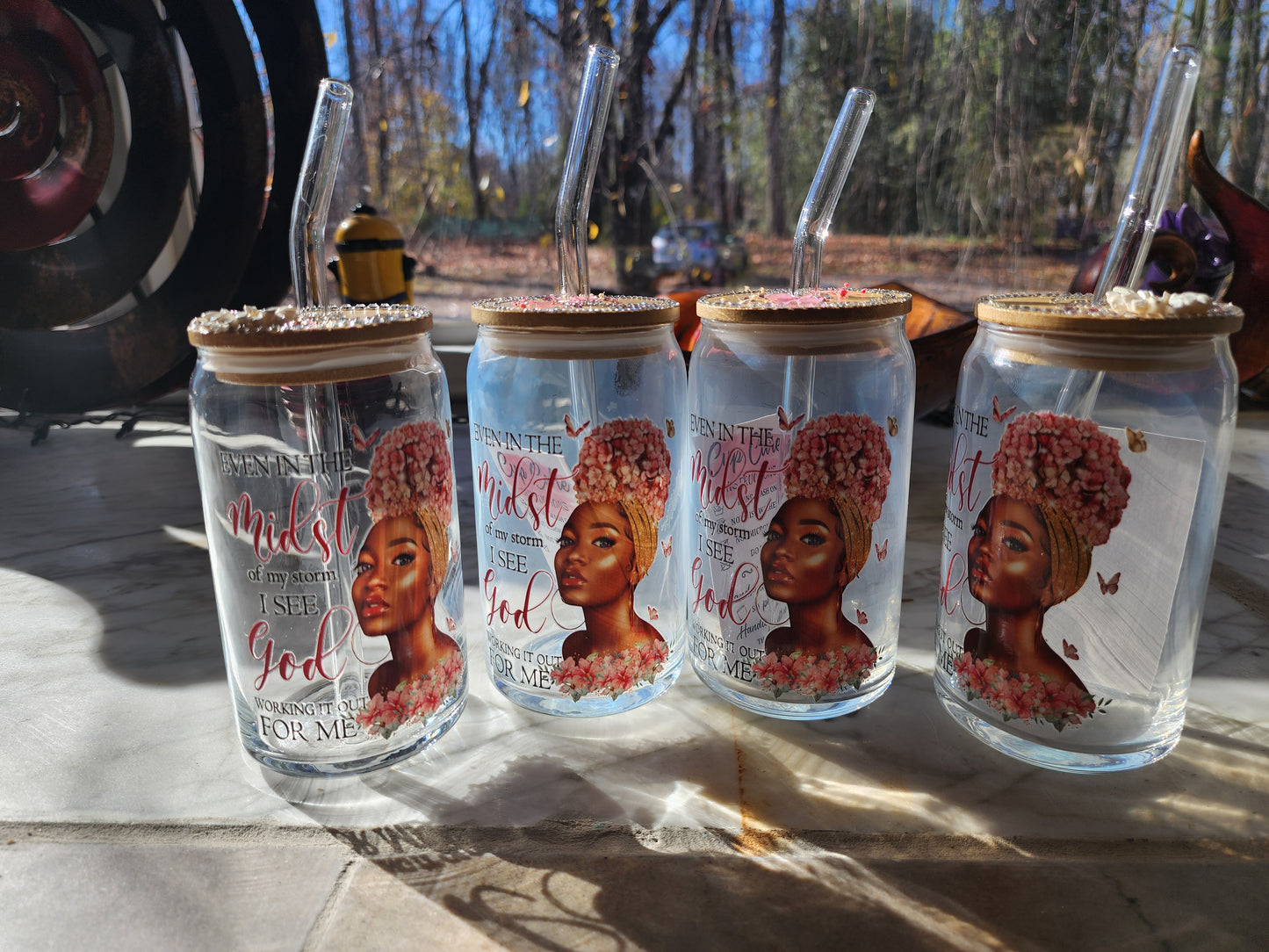 16oz Affirmation Glass Can Cups