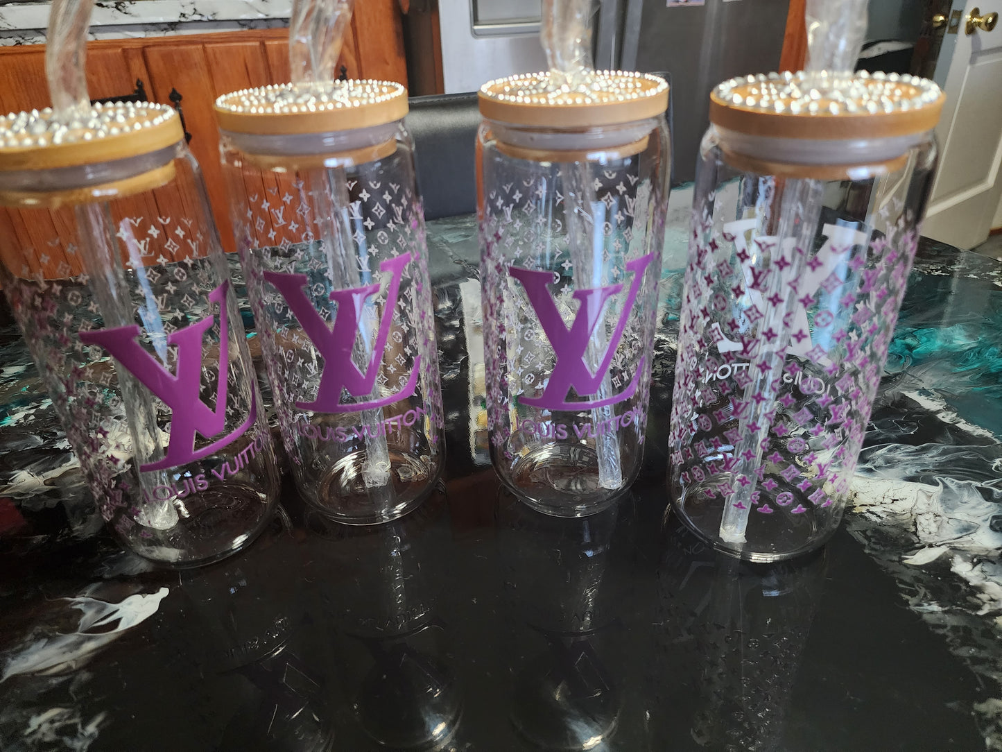 20oz Designer Glass Cups